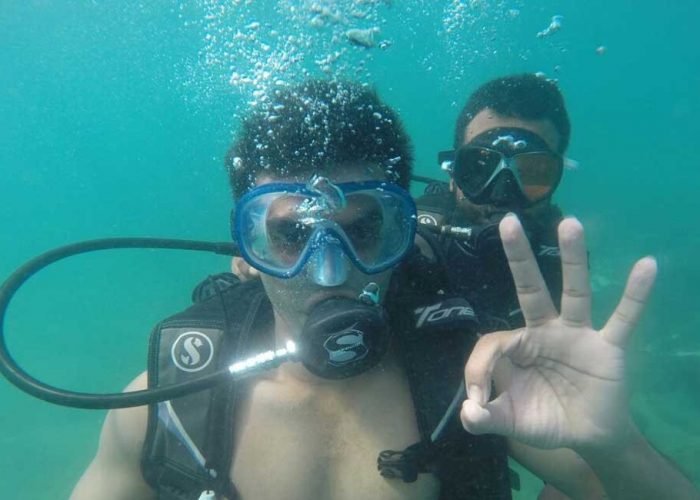 scuba diving at grand island goa