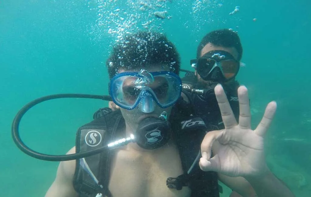scuba diving at grand island goa